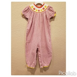 Lil Cactus Smocked Toddler Girl Romper